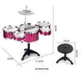 Drum Set for Toddlers Tough Impact Resistant Drums Detachable Drum Instrument Red Oversized Drum Set