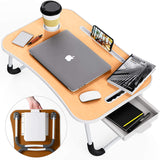 HOME Laptop Bed Desk with Storage and foldable legs for Adults, Kids & Home Office