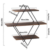 Vintage Rustic Wooden Floating Shelves