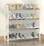 4 tier Shoe Rack Storage Organiser (White)The Yak Merchant