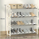 4 tier Shoe Rack Storage Organiser (White)The Yak Merchant