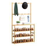 GOMINIMO Bamboo Clothes Rack and Shoe Rack Shelves 80cmThe Yak Merchant