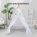 GOMINIMO Kids Teepee Tent with Side Window and Carry Case (White Forest)