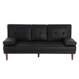 3 Seater Adjustable Sofa Bed With Cup Holder BlackThe Yak Merchant