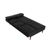 3 Seater Adjustable Sofa Bed With Cup Holder BlackThe Yak Merchant