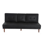 3 Seater Adjustable Sofa Bed With Cup Holder BlackThe Yak Merchant