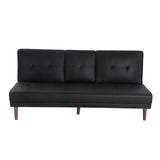 3 Seater Adjustable Sofa Bed With Cup Holder BlackThe Yak Merchant