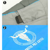 Double Camping Envelope Twin Sleeping Bag Thermal Tent Hiking Winter -15C - blue