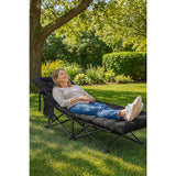 Camping Bed Elevated Cot with Mattress Foldable Outdoor Adult Sleeping