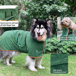 Grey Dog Bathrobe