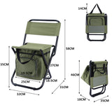 Foldable Camping Chair with Integrated 10L Insulated Cooler Bag - Black