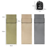 Khaki Ultra-Stretch Sleeping Bag Liner - Portable & Lightweight Envelope Sleep Sack for Camping & Travel