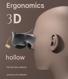 Grey 2-in-1 Blackout Sleep Mask with Integrated Noise Reducing Earplugs for Undisturbed Rest