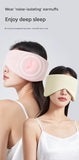 Grey Reversible All-Season Sleep Mask - Cooling & Warming with Sound Muffling Ear Covers Function
