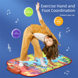 2-Pack Kids Multifunctional Electronic Dance Mat(100x87CM) - Unicorn & Purple Ornament Theme Play Mat with Sound Recognition for Early Education and Physical Exercise