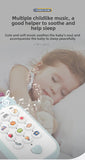 Unicorn Baby Toy Phone Music & Light Learning Mobile Teether for Toddlers Interactive English Educational Gift Blue
