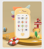 Unicorn Baby Toy Phone Music & Light Learning Mobile Teether for Toddlers Interactive English Educational Gift Blue