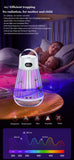 2-in-1 Rechargeable Mosquito Zapper & Camping Lantern - 2000V Electric Insect Killer with Smart Digital Display - 2000mAh Battery Portable Bug Trap for Outdoor Tent Patio & Home - IPX5 Waterproof - White