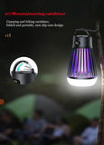 2-in-1 Rechargeable Mosquito Zapper & Camping Lantern - 2000V Electric Insect Killer with Smart Digital Display - 2000mAh Battery Portable Bug Trap for Outdoor Tent Patio & Home - IPX5 Waterproof - White