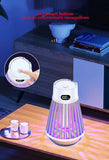2-in-1 Rechargeable Mosquito Zapper & Camping Lantern - 2000V Electric Insect Killer with Smart Digital Display - 2000mAh Battery Portable Bug Trap for Outdoor Tent Patio & Home - IPX5 Waterproof - White