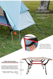 Single Person Off-Ground Camping Tent Portable Folding Bed Cover with Mosquito Net UV-Resistant Fishing Tent Blue