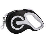Black 3 Meter Retractable Dog Leash | Ergonomic Anti-Slip Grip | Heavy Duty Nylon Rope for Small to Medium Dogs