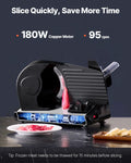 Electric Meat Slicer 180W 190mm – Deli Slicer for Meat, Bread & Cheese