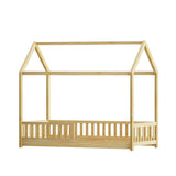 ROCK Oak Kids Wooden House Bed Frame