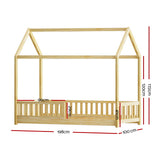 ROCK Oak Kids Wooden House Bed Frame