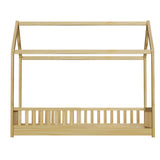 ROCK Oak Kids Wooden House Bed Frame