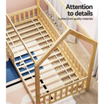 ROCK Oak Kids Wooden House Bed Frame