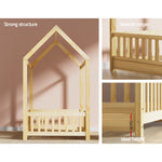 ROCK Oak Kids Wooden House Bed Frame