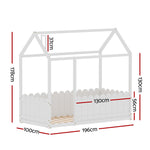 Single Kids Bed Frame in White – KORI Wooden House Design