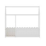 Single Kids Bed Frame in White – KORI Wooden House Design