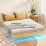Queen Size Floating Wooden Bed Frame – ODIN