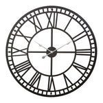 Large 80cm Wall Clock – Roman Numerals Metal Black