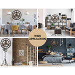 80cm Large Retro Wall Clock with Roman Numerals – Brown