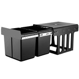 Cefito Pull Out Bin Kitchen Double Basket 2X15L BlackThe Yak Merchant