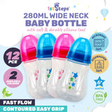 1st Steps 12PCE 280ml Baby Bottles Wide Neck Fast Flow Teat BPA FreeThe Yak Merchant